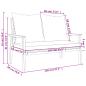 Preview: Gartensofa 120 cm mit Kissen Massivholz Akazie