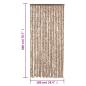 Preview: Fliegenvorhang Beige und Dunkelbraun 100x200 cm Chenille