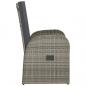 Preview: Garten-Liegestühle mit Kissen 2 Stk. Grau Poly Rattan