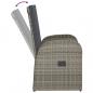 Preview: Garten-Liegestühle mit Kissen 2 Stk. Grau Poly Rattan