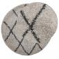 Preview: Teppich Shaggy Hochflor Modern Beige und Anthrazit Ø 160 cm