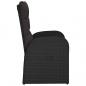 Preview: Gartensessel mit Kissen 2 Stk. Verstellbar Schwarz Poly Rattan