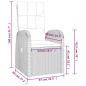 Preview: Gartensessel mit Kissen 2 Stk. Verstellbar Schwarz Poly Rattan