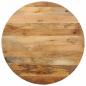 Preview: ARDEBO.de - Tischplatte Ø 90x3,8 cm Rund Massivholz Mango