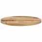 Preview: Tischplatte Ø 60x3,8 cm Rund Raues Massives Mangoholz