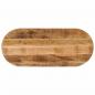 Preview: ARDEBO.de - Tischplatte 80x40x3,8 cm Oval Raues Massives Mangoholz