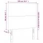 Preview: LED Kopfteil Hellgrau 100x5x118/128 cm Samt