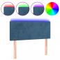 Preview: LED Kopfteil Dunkelblau 100x5x78/88 cm Samt