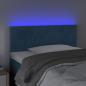 Preview: LED Kopfteil Dunkelblau 100x5x78/88 cm Samt