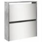 Preview: Schuhschrank mit Spiegel 5 Fächer Betongrau 63x17x169,5 cm
