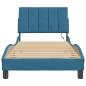 Preview: Bettgestell mit LED-Leuchten Blau 80x200 cm Samt