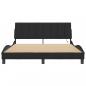 Preview: Bettgestell mit LED-Leuchten Schwarz 160x200 cm Samt