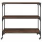 Preview: Küchenwagen Braun Eichen-Optik 102x50x95 cm Holzwerkstoff