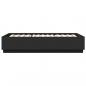 Preview: Bettgestell mit LED Schwarz 150x200 cm Holzwerkstoff