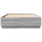 Preview: Bettgestell Grau Sonoma 150x200 cm Holzwerkstoff