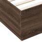 Preview: Bettgestell mit LED Braun Eichen-Optik 120x200 cm Holzwerkstoff