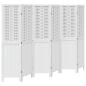 Preview: 6-tlg. Raumteiler Weiß Massivholz Paulownia