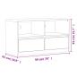 Preview: ARDEBO.de - TV-Schrank SAUDA Eiche-Optik 99x43x55 cm Massivholz Kiefer	