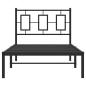 Preview: Bettgestell mit Kopfteil Metall Schwarz 90x190 cm