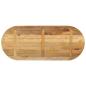 Preview: Tischplatte 140x60x2,5 cm Oval Raues Massives Mangoholz