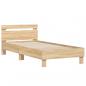 Preview: Bettgestell mit Kopfteil Sonoma-Eiche 100x200 cm Holzwerkstoff
