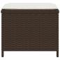Preview: Gartenhocker mit Kissen 4 Stk. Braun 41x41x36 cm Poly Rattan