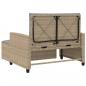 Preview: Gartensofa mit Kissen 2-Sitzer Beige Poly Rattan