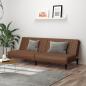 Preview: ARDEBO.de - Schlafsofa 2-Sitzer Braun Kunstleder
