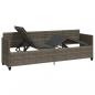 Preview: Sonnenliege mit Kissen Grau Poly Rattan