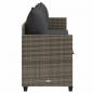 Preview: Sonnenliege mit Kissen Grau Poly Rattan