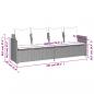 Preview: Sonnenliege mit Kissen Grau Poly Rattan