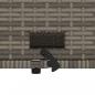 Preview: Gartensofa 2-Sitzer mit Kissen Grau Poly Rattan