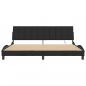 Preview: Bettgestell mit LED Schwarz 200x200 cm Samt