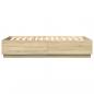 Preview: Bettgestell mit LED Sonoma-Eiche 160x200 cm Holzwerkstoff