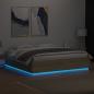 Preview: Bettgestell mit LED Sonoma-Eiche 180x200cm Holzwerkstoff