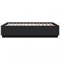 Preview: Bettgestell mit LED Schwarz 120x190 cm Holzwerkstoff