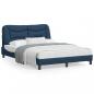 Preview: ARDEBO.de - Bettgestell mit LED Blau 120x200 cm Stoff