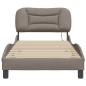 Preview: Bettgestell mit LED Taupe 90x200 cm Stoff
