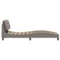 Preview: Bettgestell mit LED Taupe 90x200 cm Stoff