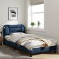 Preview: Bettgestell mit LED Blau 90x190 cm Stoff