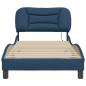 Preview: Bettgestell mit LED Blau 90x190 cm Stoff