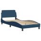 Preview: Bettgestell mit LED Blau 90x190 cm Stoff