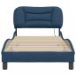 Preview: Bettgestell mit LED Blau 80x200 cm Stoff