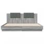 Preview: Bettgestell mit Kopfteil Grau Sonoma 160x200 cm Holzwerkstoff