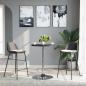 Preview: Bartisch Schwarz 50x50x90 cm Holzwerkstoff Verchromter Stahl