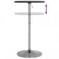 Preview: Bartisch Schwarz 50x50x90 cm Holzwerkstoff Verchromter Stahl