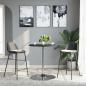 Preview: Bartisch Schwarz 60x60x90 cm Holzwerkstoff Verchromter Stahl