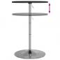 Preview: Bartisch Schwarz 60x60x90 cm Holzwerkstoff Verchromter Stahl