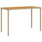 Preview: Gartentisch mit Akazienholz-Platte 115x54x74 cm Poly Rattan
