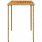 Preview: Gartentisch mit Akazienholz-Platte 115x54x74 cm Poly Rattan